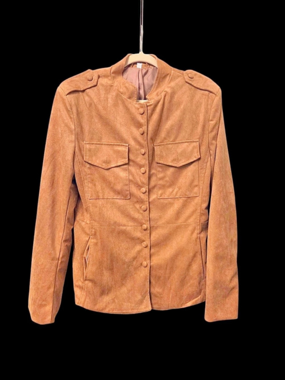 Zcanel Colored Faux Suede Utility Blazer NWOT Large